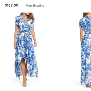 blue and white Eliza J dress